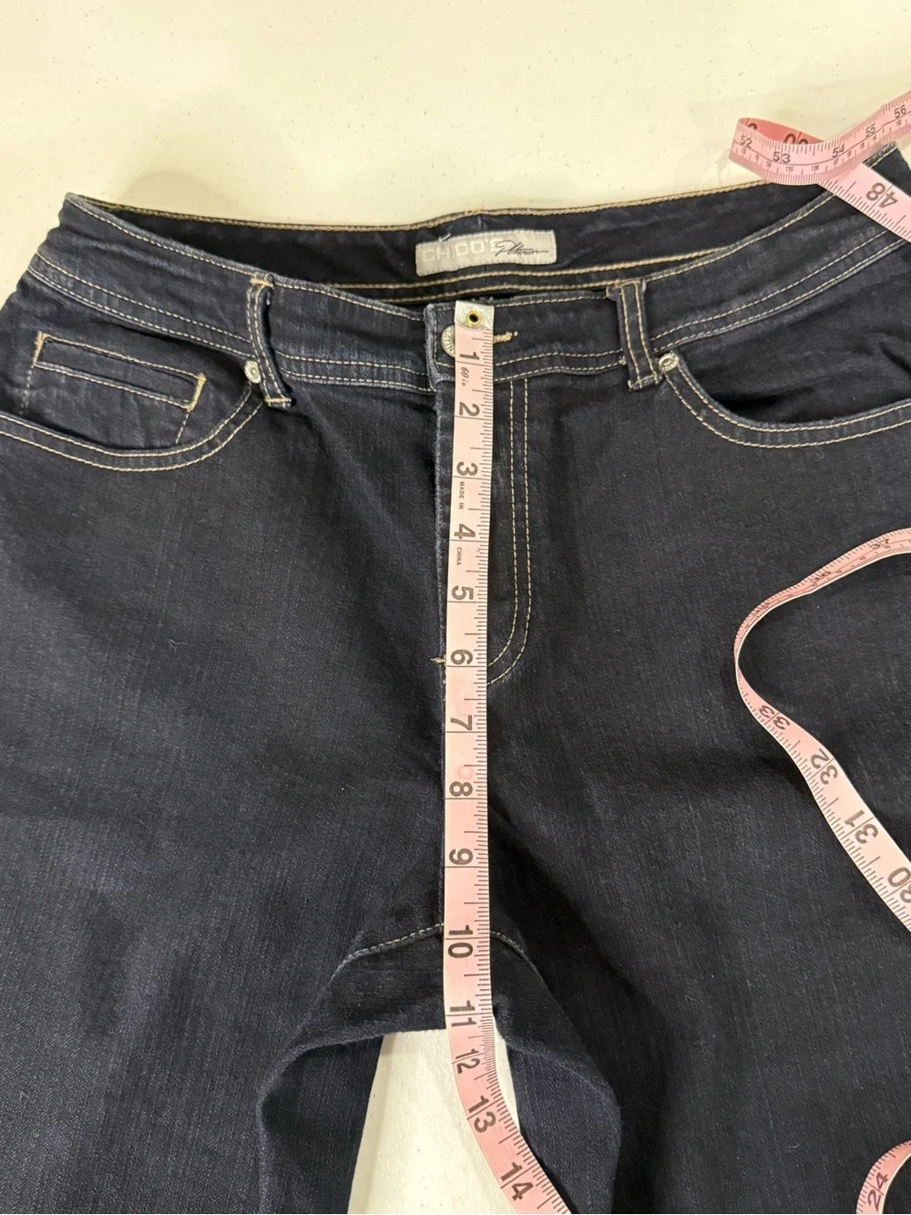 Chico’s Platinum Bootcut Jeans Dark Wash Denim Women’s Size 10 (Chico’s 1.5R)